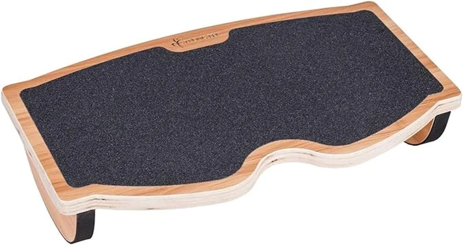 StrongTek Reposapiés para debajo del escritorio, taburete, madera natural, superficie antideslizante (350LB capacidad)