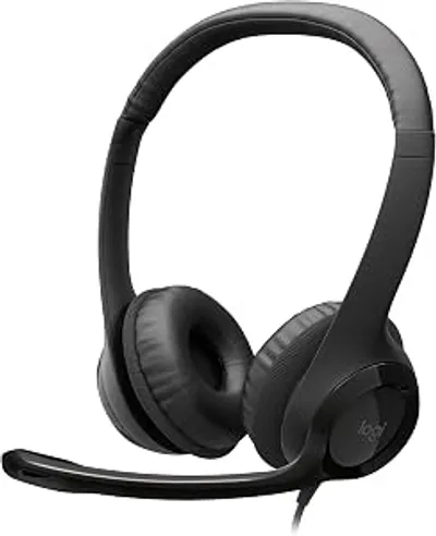 Logitech H390: auriculares USB con micrófono, teletrabajo